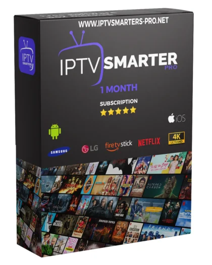 Subscription 1 Month IPTV SMARTERS PRO