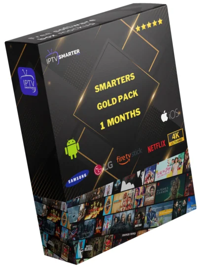 Golden Pack Subscription 1 Month IPTV SMARTERS PRO
